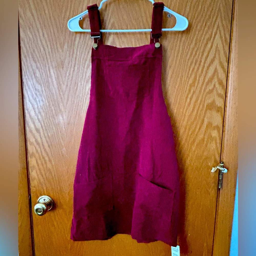 Corduroy overalls short Dress CuPshe size small